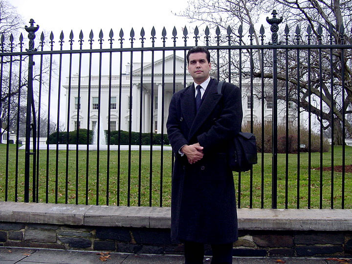 In front of White House, 2002