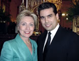 Hillary Clinton and William Rodriguez 2002 (94kb)