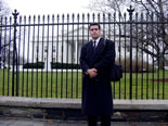 In front of White House, 2002 (151kb)